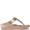 FIT FLOP WOMENS WEDGE STRAP SANDAL - BEIGE METALLIC